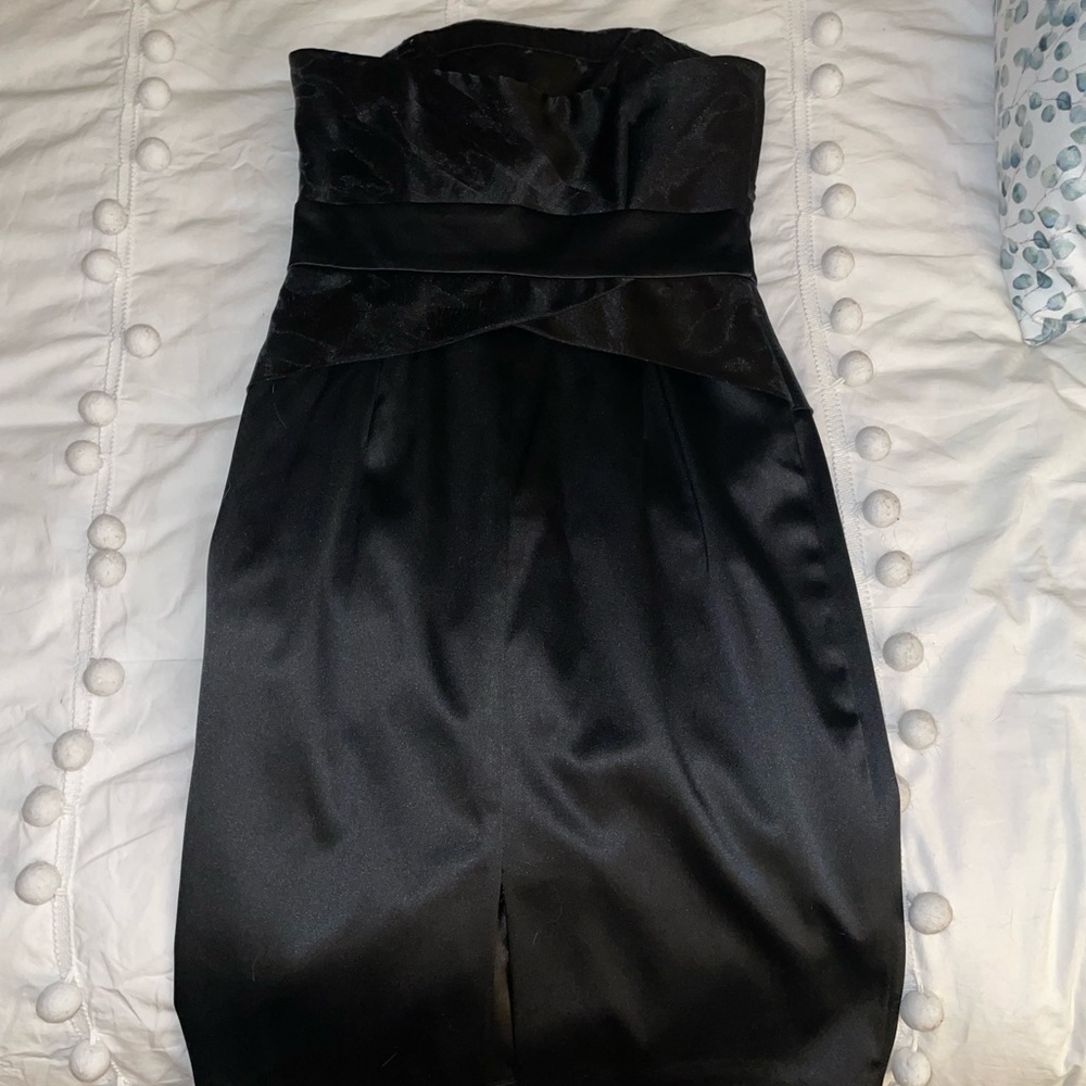 Black Satin Dress - Picture 4 of 6